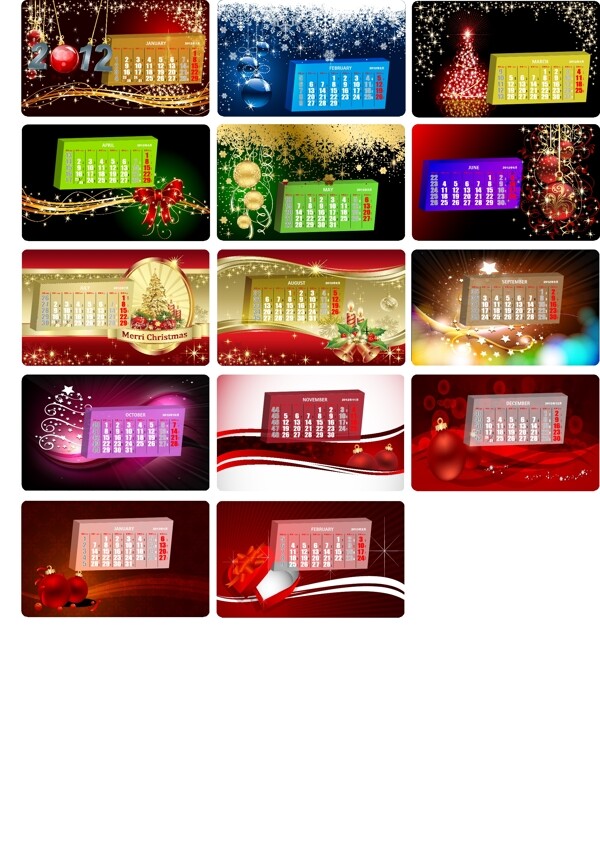 圣诞台历2012台历图片