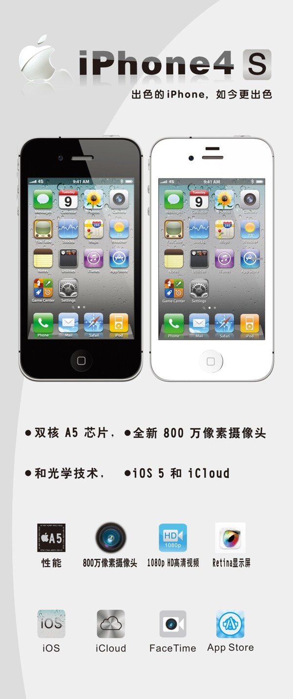 苹果4s宣传板图片