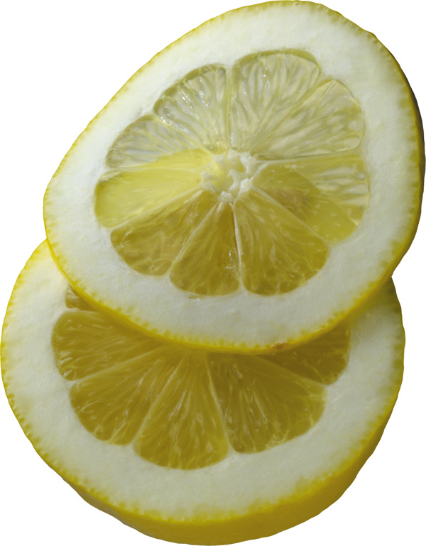 切片的柠檬特写图片