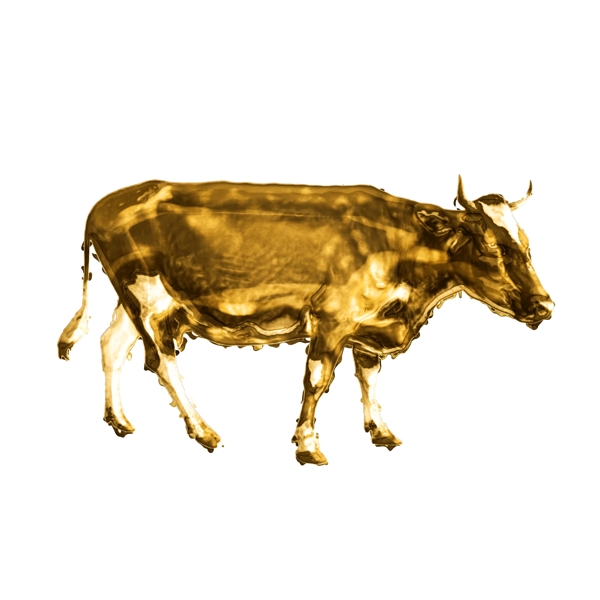 黄金元素富贵金牛雕像贴图