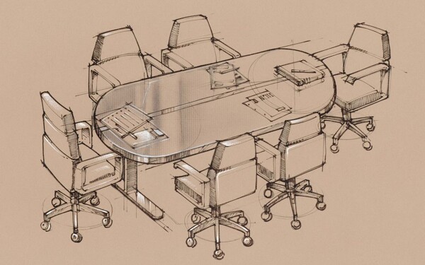 商务会议桌椅大图