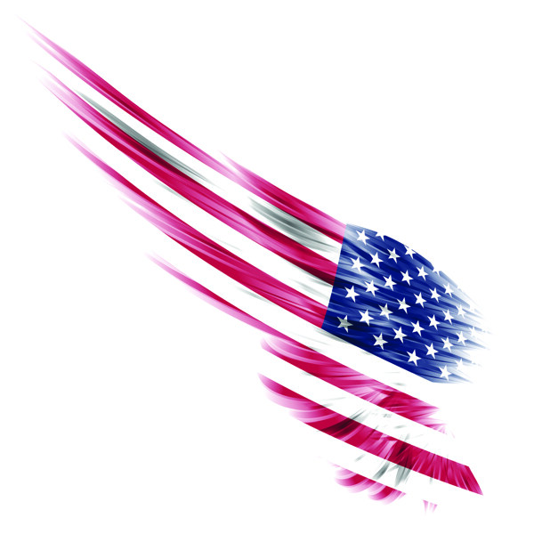 美国国旗翅膀素材图片