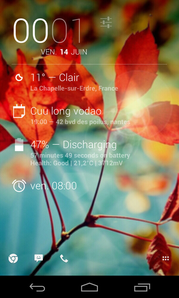 简单的自然dashclock