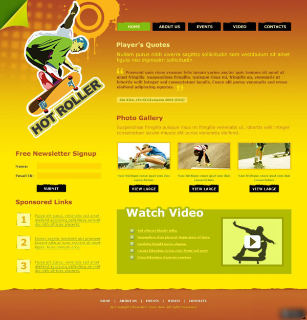 滑板运动网页