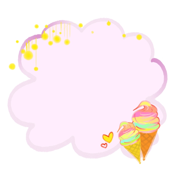 甜食装饰粉色边框