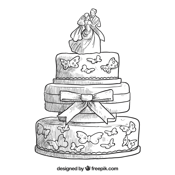 手拉结婚蛋糕