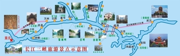 长江三峡旅游示意图图片