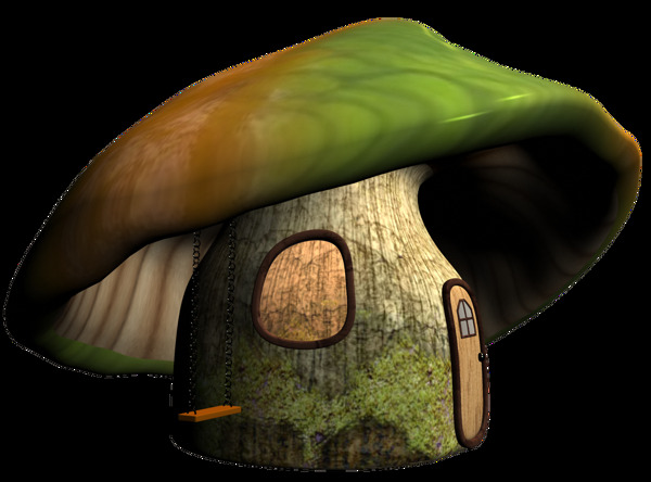 童话蘑菇屋素材设计