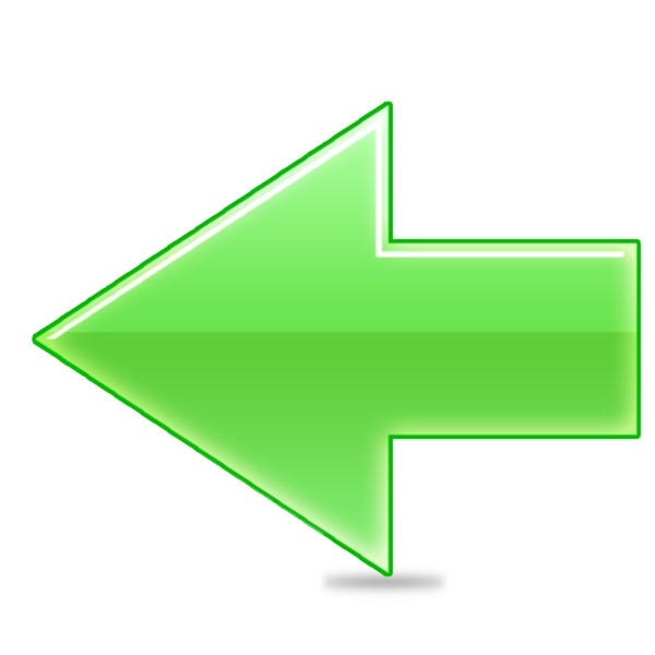 绿色网页左箭头指标icon图标