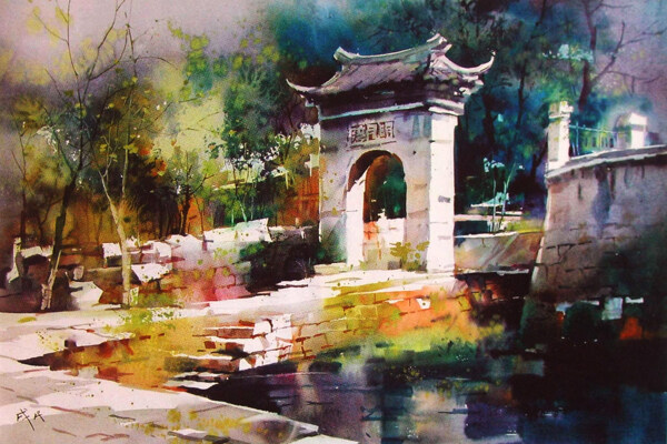 水彩风景画