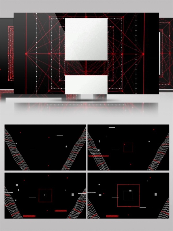 白色动感方块动态视频素材