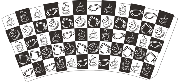 纸杯黑白设计咖啡杯图片