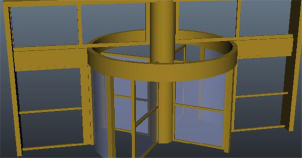 酒店旋转门游戏模型