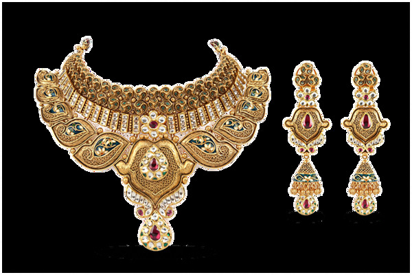 印度风格黄金首饰免抠png透明素材