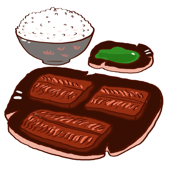 小吃食物卡通插画