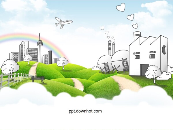 绿色城市规划PPT模板