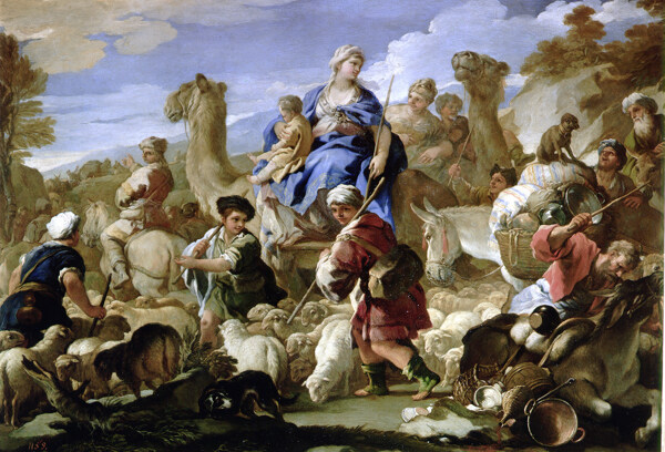 GiordanoLucaViajedeJacobaCanaanCa.1687意大利画家卢卡焦尔达诺FaPresto人物油画装饰画
