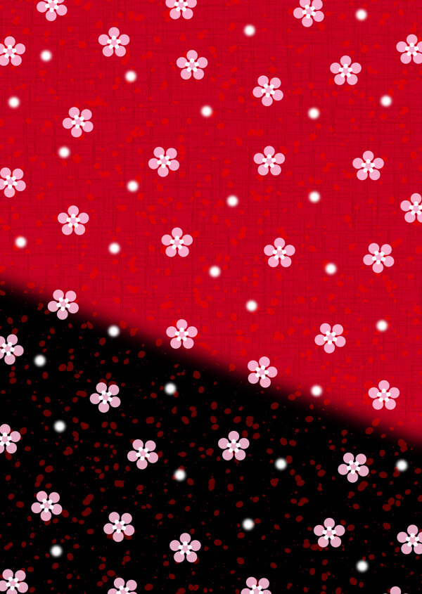 红黑底衬白色碎花背景图