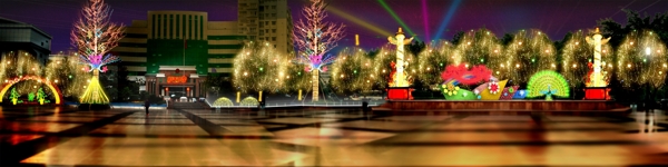 渝北广场春节灯饰设计图片