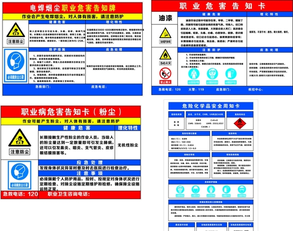 职业危害告知卡图片