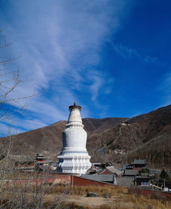 五台山大白塔图片