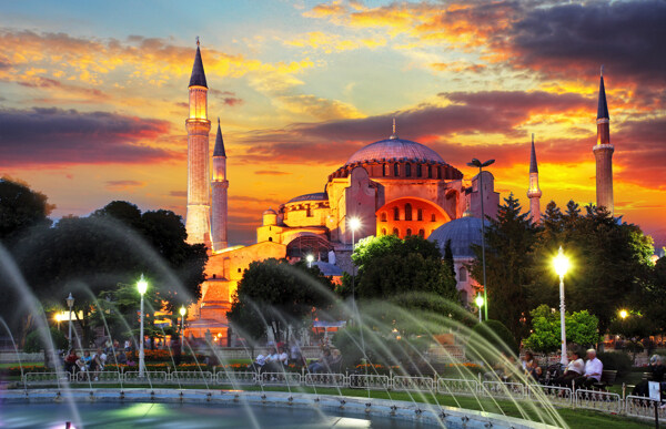 土耳其城市夜景图片