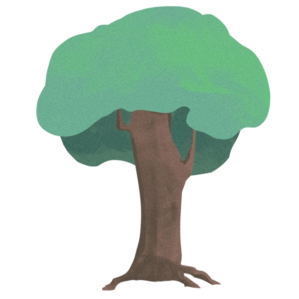 茂密树叶树木插画