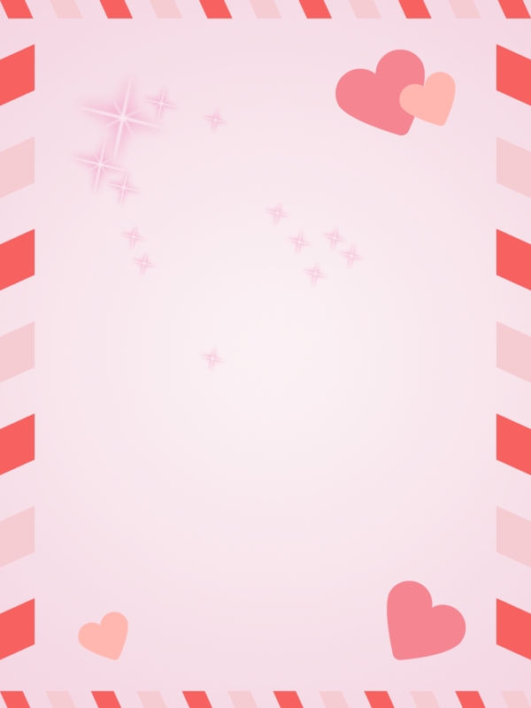 粉色简约情人节环形边框背景