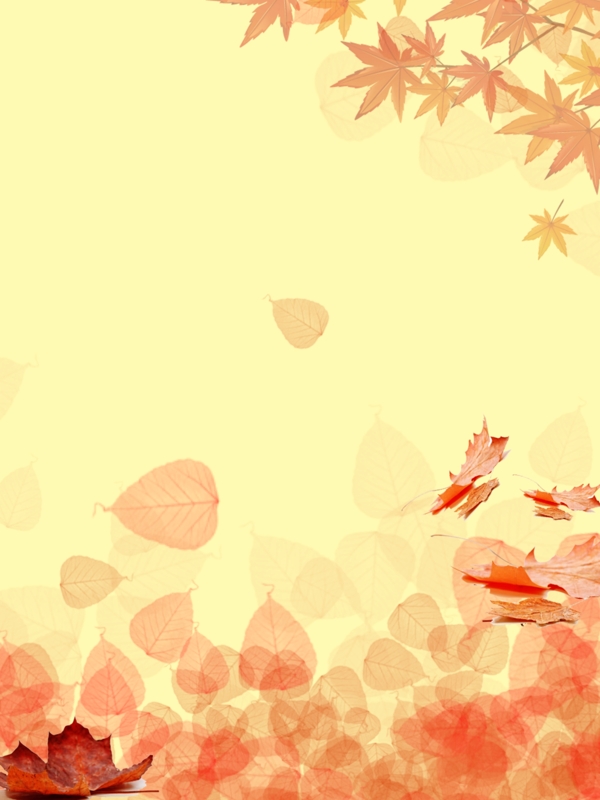 秋天秋叶枫叶飘落背景