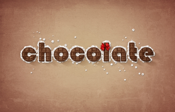 可爱巧克力糖果字体