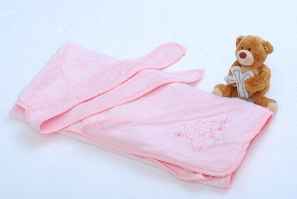 粉色小浴巾图片