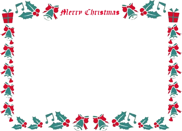 简约风圣诞小铃铛可商用矢量图边框