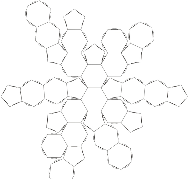 水晶足球制作展开图图片