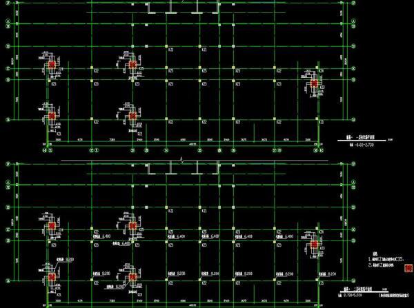 幼儿园一二层柱配筋详图