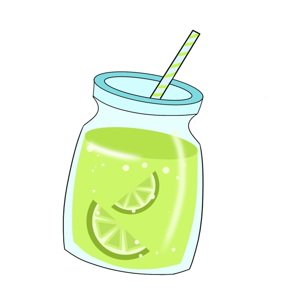 绿色苹果汁饮料插图