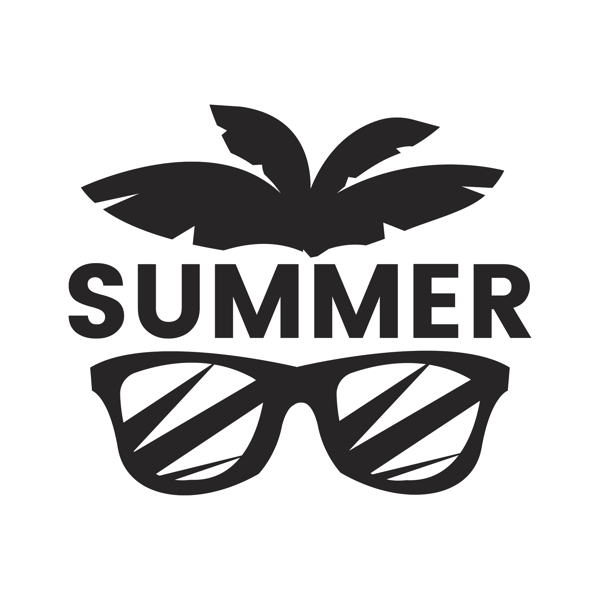 夏天和假日印刷logo模板