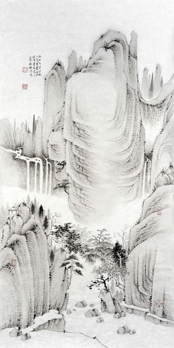 国画山水小品图片