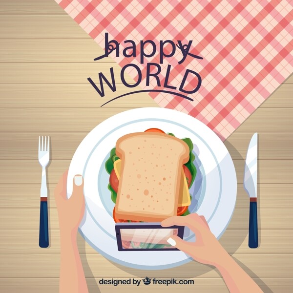 创意世界粮食日图片