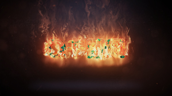 火焰燃烧入场展示logo模板