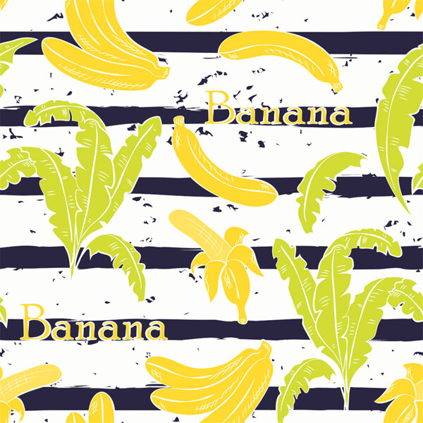 卡通香蕉条纹背景图片