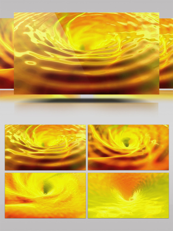 黄色波浪旋涡视频素材