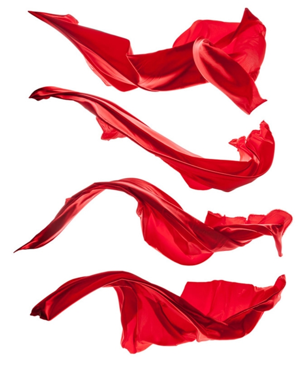 红绸带丝带开业庆典飘逸图片