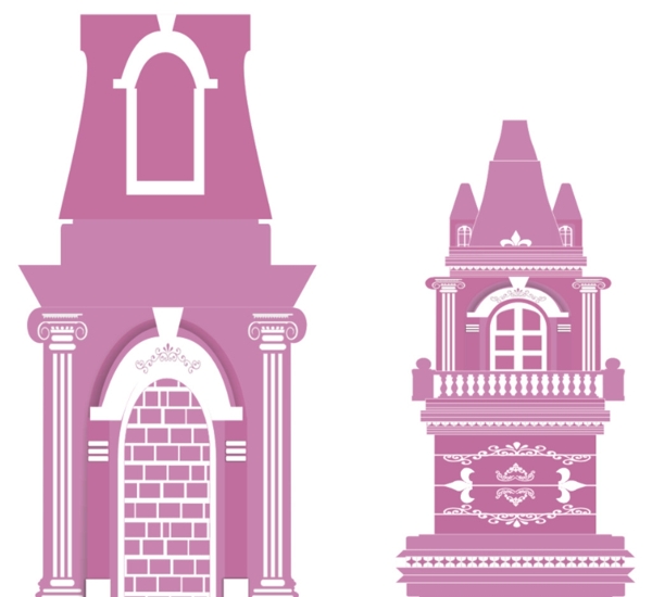 欧式紫色城堡