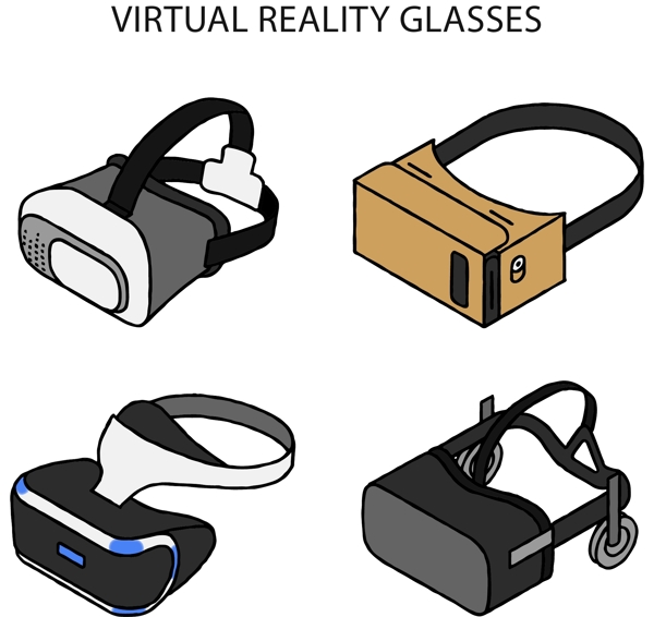 四款不同的VR虚拟现实眼镜