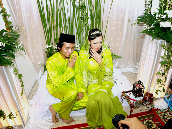 生活中的演戏中的情侣泰国伉俪婚纱结婚结婚现场结婚仪式图片
