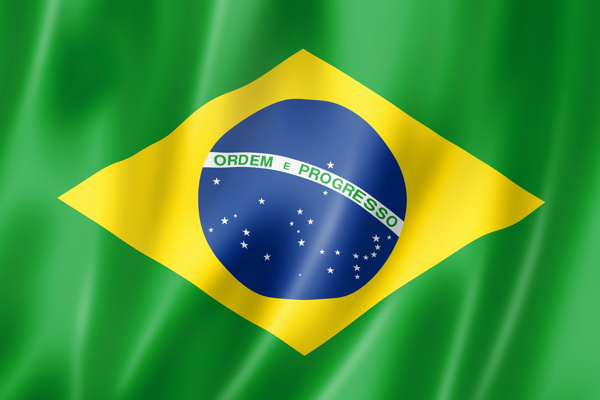 巴西帝国国旗特写图片