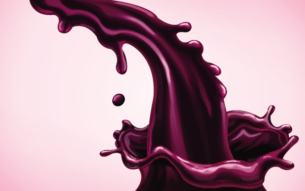 紫色果汁飞溅图