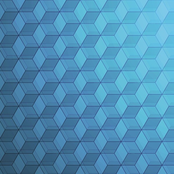 几何立方体的蓝色背景