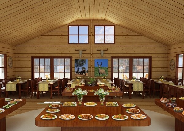 木屋餐厅图片