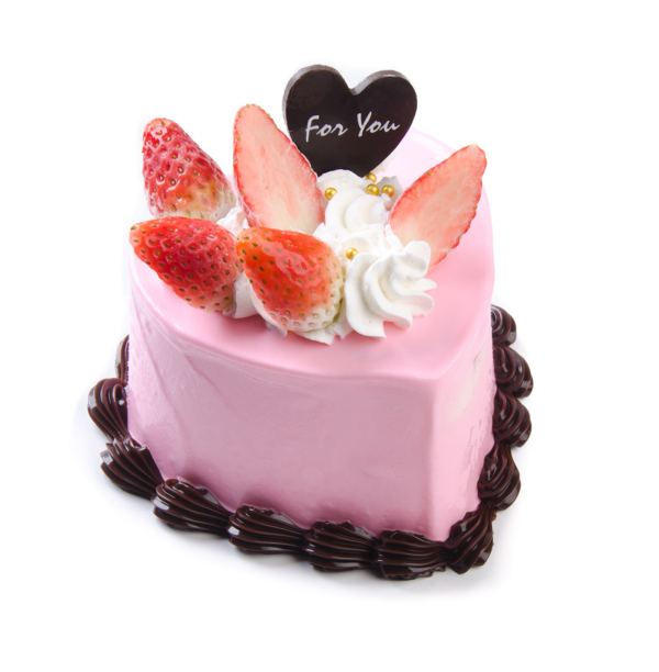 巧克力粉红草莓蛋糕图片